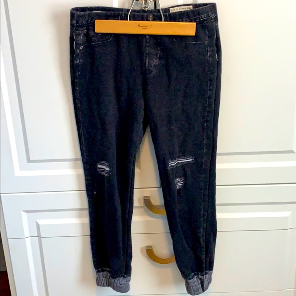 RAG AND BONE BLACK FRENCH TERRY MIRAMAR JOGGERS
